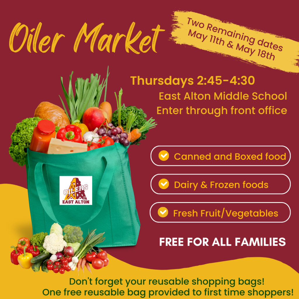 Oiler Market open 2:45-4:30 May 11th and May 18th